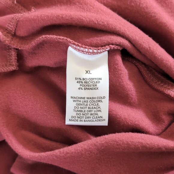 Earth Yoga Sweatshirt Women's XL Fleece-lined Thumbholes Rose Pink - Picture 6 of 9